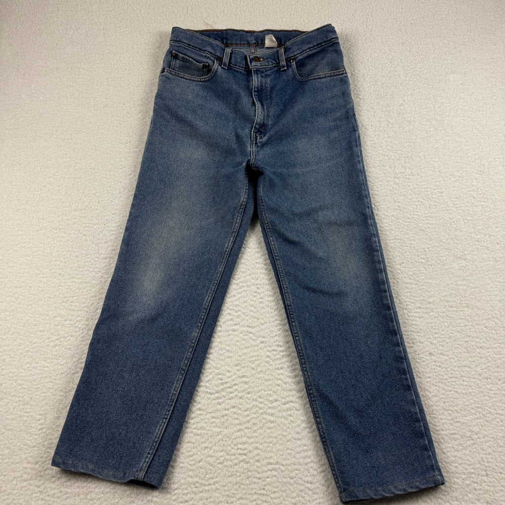 Levi's Jeans Mens 34x38* Blue Denim Medium Wash Brown Tab Tapered Leg VTG